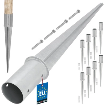 Bază de stâlp cu ciocan în suport de ancorare fi 80 - 8 buc.