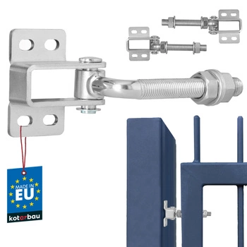 Balamale reglabile pentru porți flexibile m16 125 mm - set de 2 bucăți.