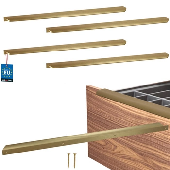 Mâner mobilier aluminiu auriu mat 480/500 mm set de 4 buc.