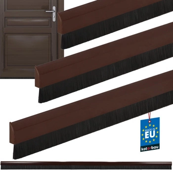 Bandă etanșare sub ușă maro 25 mm 1 m set de 3 buc.