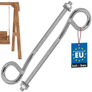 Cârlig leagăn înșurubabil inox M8 170 mm set 2 buc.