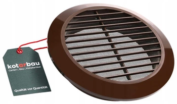 Grilaj ventilație rotund cu plasă fi150 plastic - Culoare maro