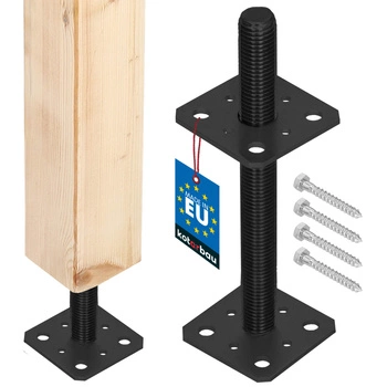 Baza coloanei cu șurub reglabilă filet m24 antracit 80x80x250 mm