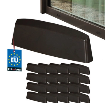 Capac de drenaj pentru ferestre PVC maro 36 mm set de 20 buc.