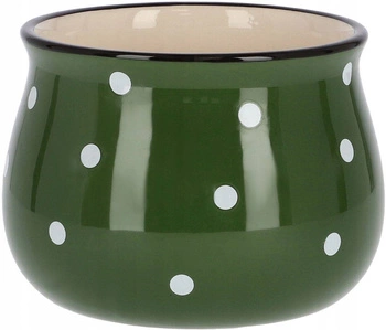 Ghiveci ceramic verde mazăre - 110 mm