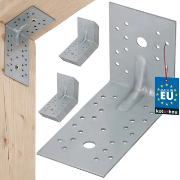 Tâmplărie unghi conector conector oțel 100x150x80 mm set de 25 buc.