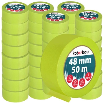 Bandă mascare neon 48 mm 50 m set de 48 buc.