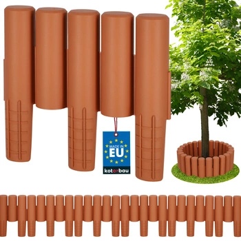 Gard grădină gard plastic bătut teracotă 2,7 m