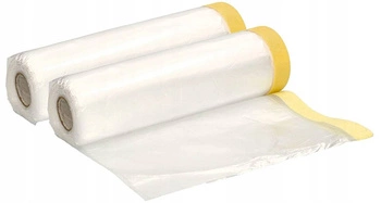 Folie de vopsire 200x20 prelată de protecție cu bandă adezivă - 2 buc.