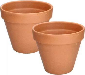 Oală de lut teracotă fi19 set de 2 buc.