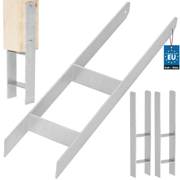 Baza stâlpului h pentru încastrare zincat argintiu 140 mm zestaw 2 szt.