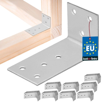 Colțar dulgheresc inoxidabil galvanizat 40x80x40 mm set de 100 buc.