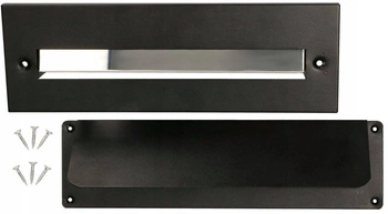 Cutie poștală cu ușă pentru scrisori cu fantă neagră - 275 mm