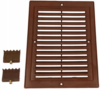 Grilaj de ventilație din plastic cu șurub 140x210 - Culoare maro