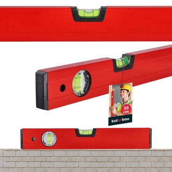 Nivelă din aluminiu pentru construcții roșie 30 cm