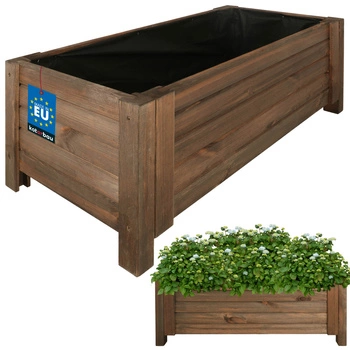 Ghiveci din lemn, cutie de grădină pentru flori și plante 79x39 cm - Culoare maro