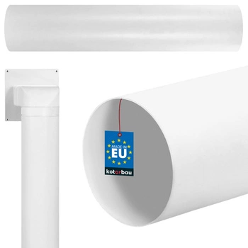 Canal de ventilație rotund țeavă pvc alb 50 cm fi 100 mm