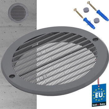 Grilaj de protecție ventilație rotundă plasă 150 mm - Culoare gri