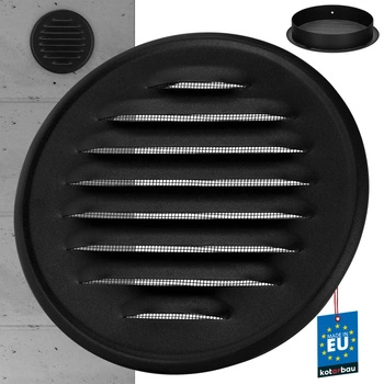 Grila de ventilație din oțel inoxidabil cu ochiuri rotunde fi 150 mm