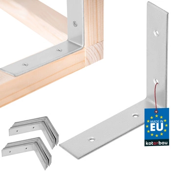 Colțar dulgheresc inoxidabil galvanizat 80x80x20 mm set de 25 buc.