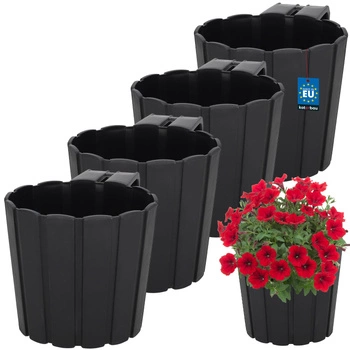 Ghiveci pentru balcon alb na zábradlí 200 MM set de 4 kcu.