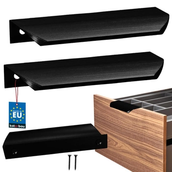 Mâner mobilier aluminiu negru mat 96/116 mm set de 2 buc.