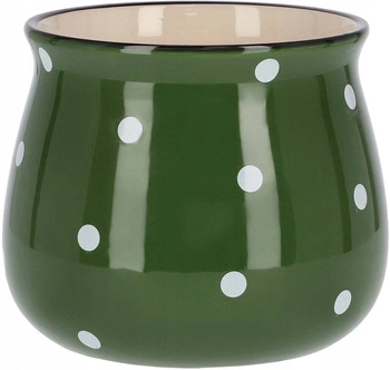 Ghiveci ceramic verde mazăre - 125 mm