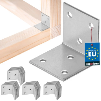 Colțar dulgheresc inoxidabil galvanizat 40x40x40 mm set de 50 buc.