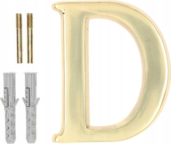 Litera "d" pentru înălțimea ușii casei în alamă 10 cm