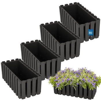 Ghiveci pentru balcon gri na zábradlí 400 MM set de 4 kcu.