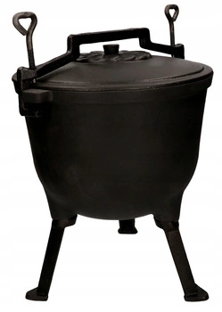 Cazan din fontă cazan oală 10 de vânătoare foc de tabără foc de tabără