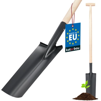 Lopată de șantier îngustă lungă pentru drenaj - Culoare neagră