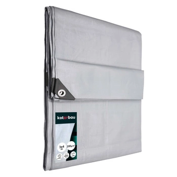 Prelată protectoare rezistentă groasă universală argintie 200 g/m2 3x4 m