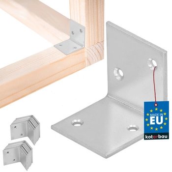 Colțar dulgheresc inoxidabil galvanizat 35x35x35 mm set de 25 buc.