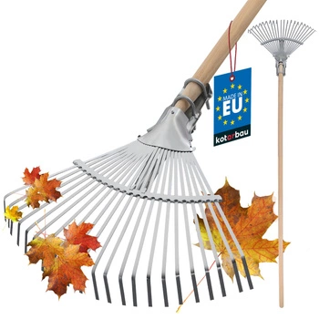 Răzuitoare metalică în formă de evantai reglabilă frunze iarbă fân 150 cm