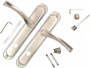 Mâner de ușă satinat rotund wc 72 mm