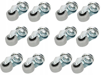Rotiță pivotantă pentru mobilă roată cu alezaj cu rulment de 30 mm - 12 buc.