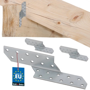 Conector pentru căpriori racord stânga 170x35 mm set de 12 buc.