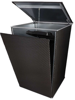 Husa coșului tehnoratan protecție pentru coșul de gunoi - Culoare maro închis