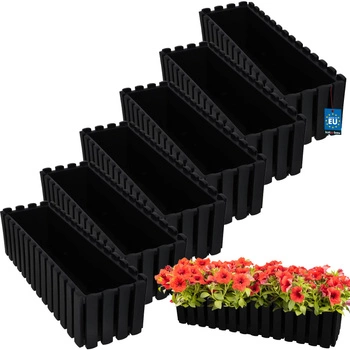 Ghiveci pentru balcon gri na zábradlí 600 MM set de 6 kcu.