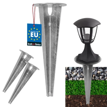 Bază pentru lumini de grădină înfiptă în pământ ancoră 115 mm set de 2 buc.