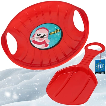 Sănii măr pentru alunecat pe zăpadă roșu set 2 buc.