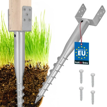 Baza stâlpului în formă de u înșurubată pământ oțel 140x720 mm