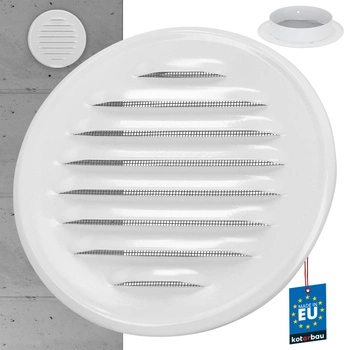 Grila de ventilație din oțel inoxidabil cu ochiuri rotunde fi 125 mm