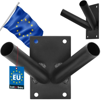 Suport steag de perete dual negru
