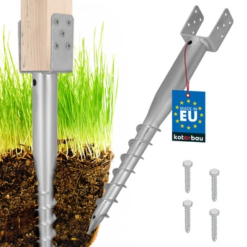 Baza stâlpului în formă de u înșurubată pământ oțel 90x710 mm