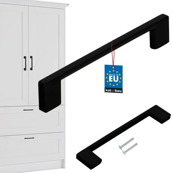 Bucătărie mobilier mâner clasic modern lung negru mat 128 mm