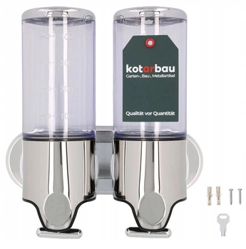 Dozator de perete pentru săpun de baie gel lichid 0,5 l - 2 buc.