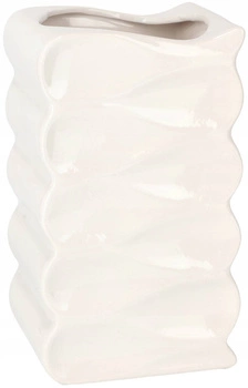 Ghiveci de flori din ceramică vas de protecție 26 cm alb