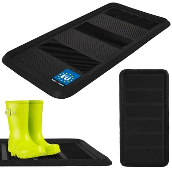 Tavă de cauciuc pentru pantofi umezi neagră 40x80 cm